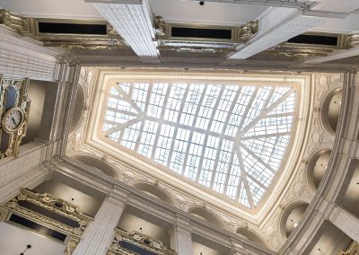 Custom Double Pitch Hip Skylight at the David Whitney Building