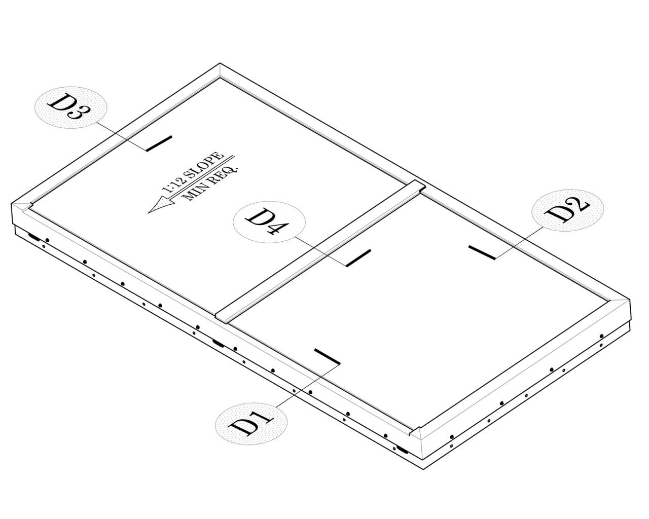 Skylight Rafter EZ-Lite Flat Skylight | Acurlite Structural Skylights Inc