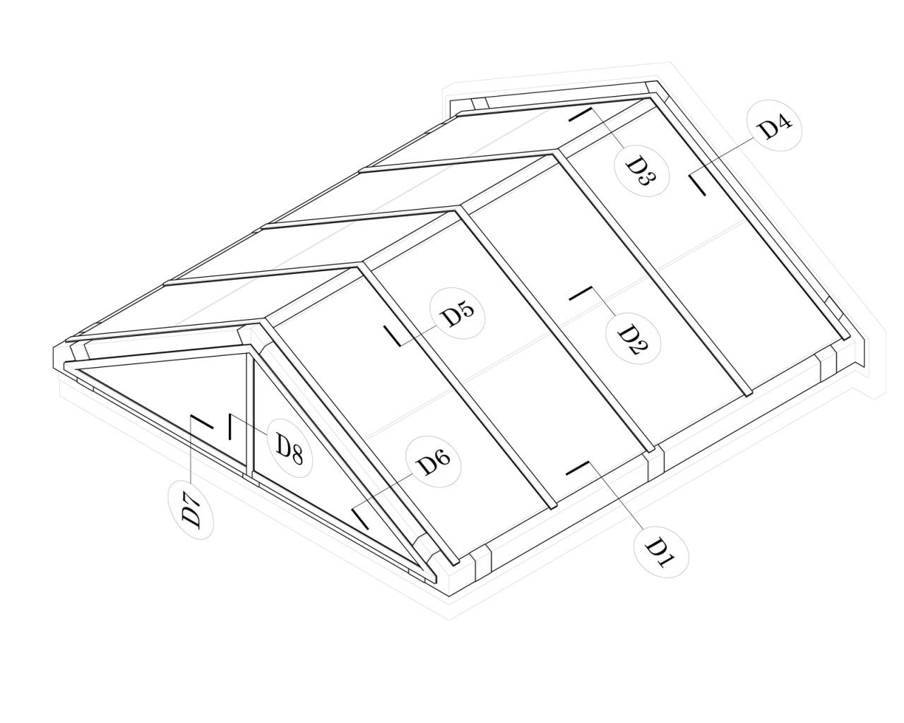 Double Pitch Skylight with Gable End by Acurlite Structural Skylights Inc