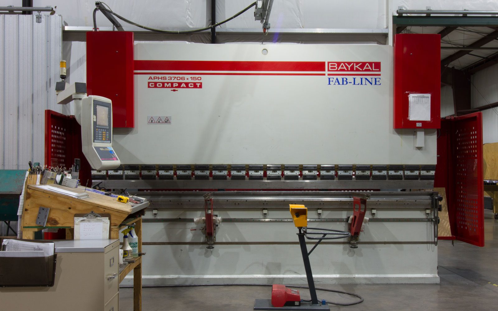 Photo of the Baykal 10' Guillotine Shear at Acurlite HQ