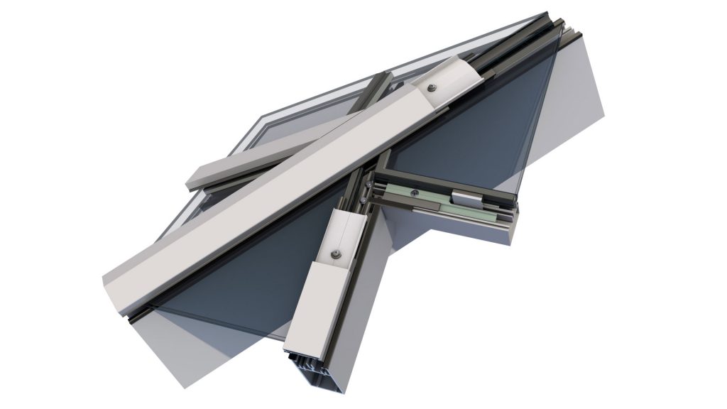 Double Pitch Skylight with Hipped End by Acurlite Structural Skylights Inc